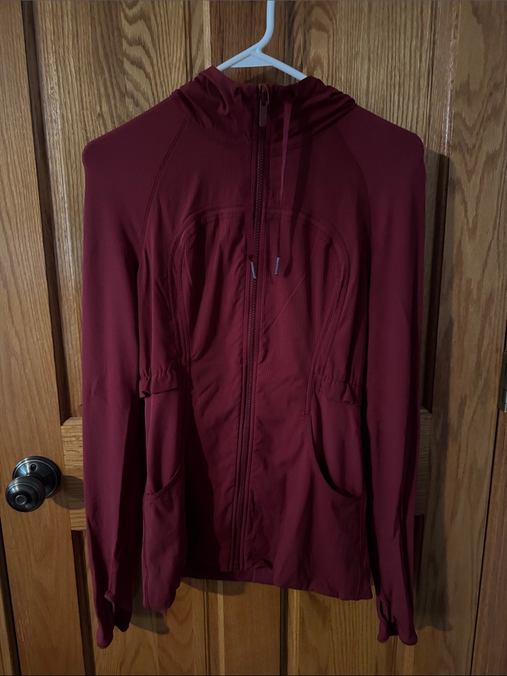 lululemon athletica Women's Hooded Zip Jacket in Burgundy